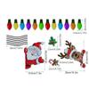 RFM026 Rena de Natal Velho Lâmpada Adesivos Magnéticos Refletivos Carro Geladeira Caixa de Correio Decoração de Feriado Adesivos de Garagem
