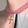 Cadena de Suéter de Perlas CCB Multicapa Creativa Transfronteriza Europea y Americana Cadena para Clavícula Elegante Collar con Forma de Corazón