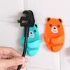 Gancho de enchufe de oso de peluche de dibujos animados, gancho de enchufe de pasta sin costuras no perforado, colgante de pared, cocina, gancho de enchufe de oso