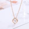 Europeu e Americano Light Luxury 999 Sterling Silver Simples Geométrico Colar Inteligente Design Sense Internet Colar de Estilo Popular All-match Sweater Chain