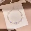 Pulsera de perlas con lazo de doble capa estilo vintage francés, diseño único y versátil, joyería de lujo ligero y de alta gama