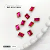 Joias para Unhas Artísticas de Açúcar Rochoso Diamantado Retangular Ângulo Reto Fundo Pontiagudo Diamante Quadrado Cubo de Gelo de Açúcar Pedras Strass para Unhas de Vidro Atacado Strass de Cristal