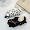 Clip de Banana Lindo Oso Coreano Lazo Superficie AB Puntos Clip de Banana Femenino Clip para Cabello Trasero Clip para Cola de Caballo Accesorios para el Cabello