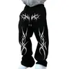 Calça longa casual de verão da Amazon para homens, tendência hip-hop, estilo high street, corte solto, nicho, perna reta, versátil, atacado