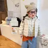 Ropa de invierno para niños con estampado de flor de peral conjunto para niñas chaqueta acolchada para niños con estilo chaleco pantalones ropa para bebé niña Clase A