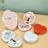 Kit de Costura con Temática de Amor Juego de 8 Piezas Caja de Costura Portátil con Herramientas de Costura Set de Costura Estilo Nórdico