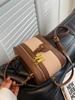 Bolso pequeño portátil de moda vintage para mujer, verano 2024, nuevo estilo, bolso bandolera pequeño con texto, bolso bandolera para mujer.