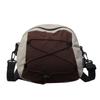 Bolsa de Design de Nicho Cor Contrastante Feminina Verão High-end 2024 Nova Bolsa Casual de Lona Moda Bolsa de Ombro Transversal