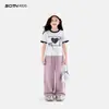 Camiseta de Manga Corta para Niña Verano 2026 Nuevo Elegante Top Casual Infantil Delgado Verano Niños Grandes Niñas Manga Media