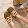 Neve 2026 Sapatos de Algodão Quentes Retrô Novos Mocassins de Inverno Casuais Slip-on Sola Grossa Com Veludo e Pelo Confortáveis