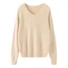 Novo Suéter de Lã Base Cashmere Feminino Manga Longa Gola Alta Liso Cor Sólida Outono/Inverno Malha Base Lã Suéter de Lã