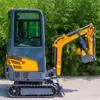 Novo Mini Escavadeira HT15Pro 1.5T Trituração Interna Demolição Pequena Escavadeira Pequena Renovação Rural Máquina de Gancho Pequeno