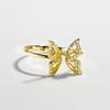 Nalan s925 Prata Doce Elegante Inseto Anel Japonês e Coreano Diamante Oco Borboleta Mão Jóias J9421