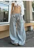 Pantalones de Chándal con Cordón en la Cintura, Múltiples Bolsillos, Estilo Cimitarra, Unisex, Retro Americano, Forro Polar, Ropa de Trabajo, Pierna Ancha--Directo del Fabricante