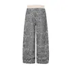 Jia Yiku Marca da Moda 2026 Novo Retro Americano Lavado Estampa de Leopardo Faca Curva Calças Casuais Masculinas Soltas de Perna Larga Unissex