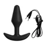 C836 Plug Anal de Dupla EletrodoBrinquedo Sexual Plug Anal de Pulso de Choque Elétrico Massageador de Próstata com Choque Elétrico