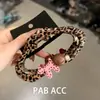 Pinza para el cabello de cachorro nube con estampado de leopardo Dongdaemun coreano, diamante rosa, pinza de tiburón para recogido, pinza para el cabello dulce, versátil, personalidad