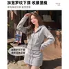 Chamarra sudadera con capucha para mujer 2026 nuevo primavera/otoño corte ajustado gris doble cremallera cárdigan estilo coreano top corto
