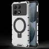 Para Red Rice K70E Funda Protectora con Soporte Resistente a Caídas Xiaomi POCO X6 pro Anillo para Dedo de Rejilla Funda Magnética para Teléfono