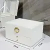 Caixa de Joias de Três Camadas Transfronteiriça Nova com Espelho de Maquiagem, Caixa de Joias de Grande Capacidade com Acabamento de Luxo