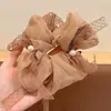Scrunchie de malha grande estilo coreano para mulheres, acessório de cabelo estilo preguiçoso vintage, elástico para coque, enfeite de cabelo