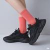 Calcetines Deportivos de Color Sólido de Moda para Mujer para Primavera y Otoño, Calcetines Finos de Tubo Medio Estilo Coreano Fluorescentes, Calcetines de Algodón Negros Versátiles Hip-Hop Callejero para Mujer