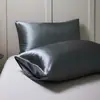 Envío directo transfronterizo Temu Etiquetado al por mayor en stock Satén de seda simulada Funda de almohada Núcleo de almohada sedoso refrescante Funda de almohada Ropa de cama