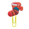 Clips para Papel de Goma Suave de PVC de Dibujos Animados Navideños, Marcadores Creativos Festivos, Separadores de Páginas para Cuadernos, Regalos y Recuerdos Navideños