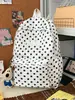 Mochila de Tela de Burbujas de Lunares para Chica Suave de Verano 2025 Mochila Simple y Elegante de Gran Capacidad para Mujer