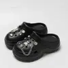 Zapatos Transpirables con Agujeros para Mujer Ropa Exterior 2024 Verano Eva Dung Sense Plataforma Sandalias de Playa Antiolor con Aumento de Altura Chanclas con Agujeros
