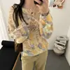 Top de Malha Jacquard com Strass Hot-fix para Mulheres 2026 Outono/Inverno Novo Design Estilo Solto Preguiçoso Suave e Macio Suéter Top de Manga Longa