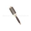 Escova de Cabelo Rolo com Cerdas de Javali Tubo de Alumínio Salão de Beleza Modelagem Cerâmica Tubo de Alumínio Nylon Cabelo Cacheado Marrom