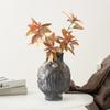 Jarrón Cerámico Grande Estilo Wabi-Sabi Shumen Lujo Accesible Sala de Estar Arreglo Floral de Gama Alta Flores Secas Flores Decoración de Escritorio Adornos