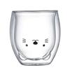 Taza de vidrio de doble capa con oso, Taza de agua, Taza de oso, alto valor de color, vidrio de doble capa, aislamiento térmico, anti-quemaduras, taza de café, taza de leche