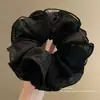 Novo modelo 2026 scrunchie de cetim preto para mulheres, elástico de cabelo de alta qualidade, elástico elegante para rabo de cavalo baixo, acessório de cabelo estilo casual