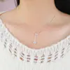 Collar Deslizante de Plata Pura S925 con Lazo de Amor para Mujer, Estilo Dulce y Femenino, Exquisita y Moderna Cadena para Clavícula, Venta al por Mayor