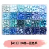 Perlas de cera octogonales, 100 estilos en compartimentos separados, perlas de cera para sellos de cera, empaque de caja de color mixto, venta al por mayor