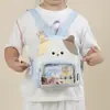 Mochila Infantil de Gato de Dibujos Animados, Mini Mochila Escolar de Jardín de Infancia con Contraste de Color, Mochila Ligera de Nailon para Viajes de Bebé