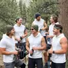 Marca Independiente Verano Hombres con Capucha Elegante Exterior Correr Deportes Chaleco Diario para Viajar Top sin Mangas Venta al por Mayor