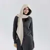 Comercio Transfronterizo Nuevo Estilo Suéter Integrado Bufanda de Lana Tejida Cálida Calentador de Cuello Bufanda con Capucha Otoño e Invierno para Mujer Ropa Exterior