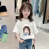 Camisetas de Manga Corta para Niñas Pequeñas y Medianas, Bebés Niñas, Algodón Puro, Cuello Redondo, Corte Holgado, Ropa de Verano para Niñas Pequeñas