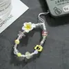 Funda de teléfono de girasol de verano con diseño de gatito calado y cordón con colgante de cámara CCD, pulsera de cuentas DIY