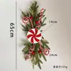 Decorações de Natal Populares Transfronteiriças Doces Sinos Muletas Adereços de Decoração de Árvore de Natal Pendurado na Parede Janela Pe Agulhas de Pinheiro