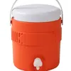 Balde Térmico Redondo de 3,8L com Saída de Água, Caixa Térmica Refrigerada para Levar, Montável em Carro, Balde Térmico Portátil para Exterior