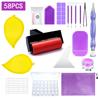 Conjunto de ferramentas de pintura diamantada, saco de armazenamento, garrafa de 60 células, ferramenta de perfuração de resina portátil, caixa de armazenamento de subembalagem resistente a choques