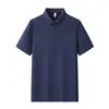 Camisa polo de color de alta gama para negocios, manga corta, para hombres y mujeres, ropa de trabajo de verano cómoda y transpirable, camisa cultural promocional, se puede imprimir con logo