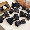 Moño Escape Princesa Pinza de Agarre Doble Cara Negro Pasador de Pelo de Alto Sentido Parte Trasera Cabeza Pinza de Tiburón Accesorios para el Cabello Sombrerería Venta al por Mayor