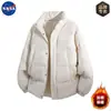 Marca Nasa Algodão Puro de Alta Qualidade Cor Sólida Casual Roupa Externa Inverno 2025 Casal Esportes ao Ar Livre Jaqueta de Algodão Quente