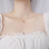 Collar de Plata Esterlina 925 El Principito Femenino ins Marca Nicho Conjunto Estrella y Luna Cadena de Collar Colgante para Novia