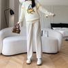 Pantalones de Pierna Ancha de Maternidad Directos de Fábrica Primavera y Otoño Nuevo Estilo para Madres, Soporte para el Vientre, Pantalones Largos Rectos Sueltos Casuales Holgados